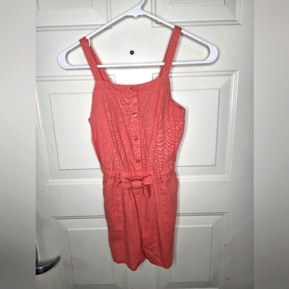 Old Navy Kids Coral Button-Front Romper Size‎ 10/12 (L)